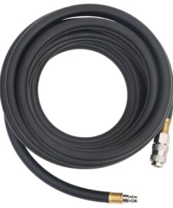 6'' 2 m rubber en pvc zwart