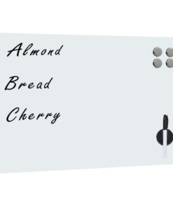 vidaXL Magneetbord wandmontage 50x30 cm glas