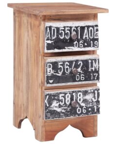 vidaXL Nachtkastje 30x30x51 cm massief mahoniehout