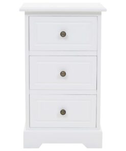 vidaXL Nachtkastje 35x32x59 cm MDF en grenenhout