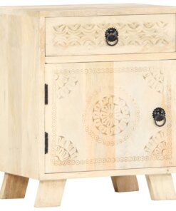 vidaXL Nachtkastje 40x30x50 cm massief mangohout