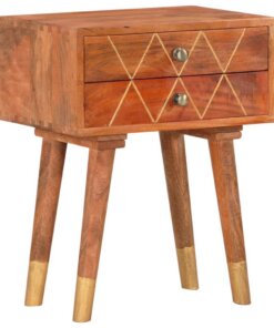 vidaXL Nachtkastje 43x30x58 cm massief mangohout