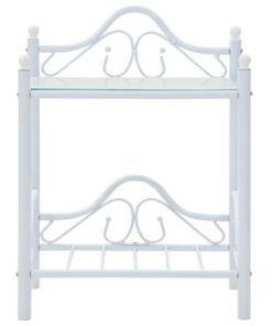 5x60 cm staal en gehard glas wit