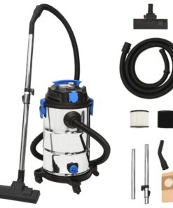 vidaXL Nat- en droogzuiger 1200 W 30 L zilverkleurig