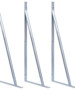 vidaXL Ondersteuningsbeugels schuttingpaal 3 st gegalvaniseerd staal