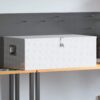 vidaXL Opbergbox 100x55x37 cm aluminium zilverkleurig