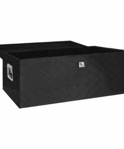 vidaXL Opbergbox 100x55x37 cm aluminium zwart