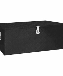 vidaXL Opbergbox 100x55x37 cm aluminium zwart