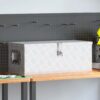 vidaXL Opbergbox 70x31x27 cm aluminium zilverkleurig