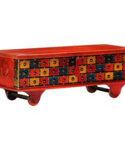 vidaXL Opbergkist 110x40x40 cm massief acaciahout rood