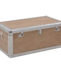 vidaXL Opbergkist 91x52x40 cm massief vurenhout bruin