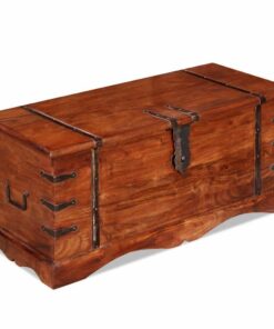 vidaXL Opbergkist massief hout