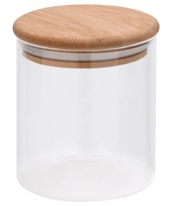 vidaXL Opbergpotten met bamboe deksel 6 st 600 ml glas