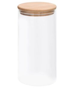 vidaXL Opbergpotten met bamboe deksels 4 st 1200 ml glas