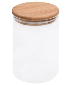vidaXL Opbergpotten met bamboe deksels 4 st 800 ml glas