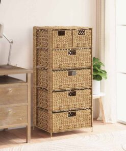 vidaXL Opbergset met 6 manden 47x37x100 cm waterhyacint