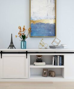 vidaXL Ophangset voor minischuifdeur 200 cm koolstofstaal