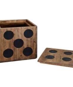 vidaXL Opslagkist dobbelsteen 40x40x40 cm witte cederhout