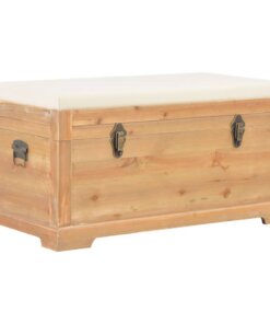 vidaXL Opslagkist met kussen 80x40x40 cm MDF