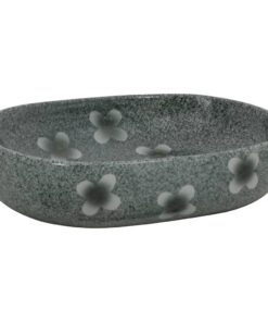 vidaXL Opzetwasbak ovaal 59x40x14 cm keramiek blauw