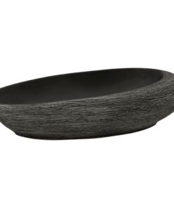 vidaXL Opzetwasbak ovaal 59x40x14 cm keramiek grijs en zwart