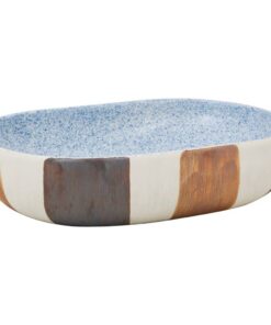 vidaXL Opzetwasbak ovaal 59x40x14 cm keramiek meerkleurig