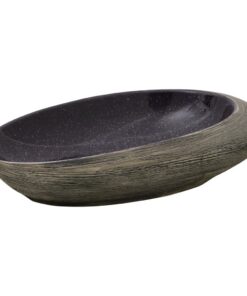 vidaXL Opzetwasbak ovaal 59x40x14 cm keramiek paars en grijs