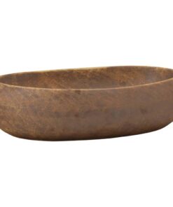 vidaXL Opzetwasbak ovaal 59x40x15 cm keramiek bruin