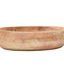 vidaXL Opzetwasbak ovaal 59x40x15 cm keramiek bruin