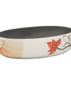 vidaXL Opzetwasbak ovaal 59x40x15 cm keramiek meerkleurig