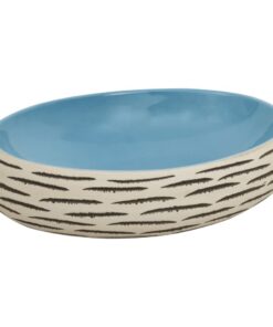 vidaXL Opzetwasbak ovaal 59x40x15 cm keramiek meerkleurig