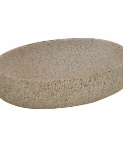 vidaXL Opzetwasbak ovaal 59x40x15 cm keramiek zandkleurig