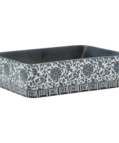 5x13 cm keramiek zwart en blauw