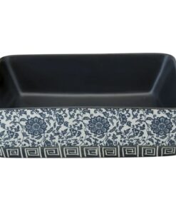 5x13 cm keramiek zwart en blauw