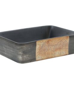 5x13 cm keramiek zwart en bruin