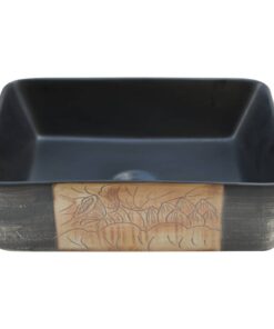 5x13 cm keramiek zwart en bruin