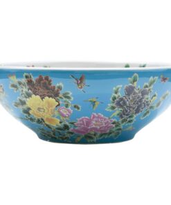 vidaXL Opzetwasbak rond Φ41x14 cm keramiek meerkleurig