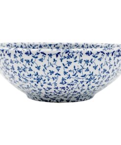 vidaXL Opzetwasbak rond Φ41x14 cm keramiek wit en blauw