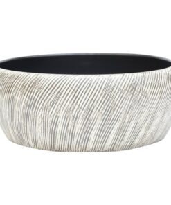 vidaXL Opzetwasbak rond Φ41x14 cm keramiek zwart en grijs