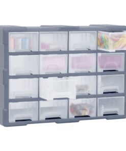 vidaXL Organiser met 16 medium lades 52x16x37 cm