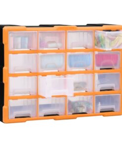 vidaXL Organiser met 16 medium lades 52x16x37 cm