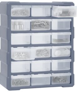 vidaXL Organiser met 18 medium lades 38x16x47 cm