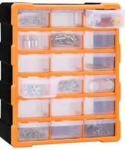 vidaXL Organiser met 18 medium lades 38x16x47 cm