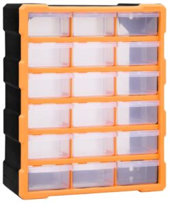 vidaXL Organiser met 18 medium lades 38x16x47 cm