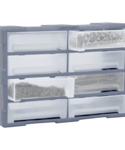 vidaXL Organiser met 8 grote lades 52x16x37 cm
