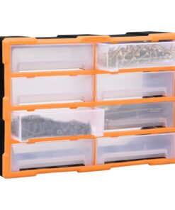 vidaXL Organiser met 8 grote lades 52x16x37 cm