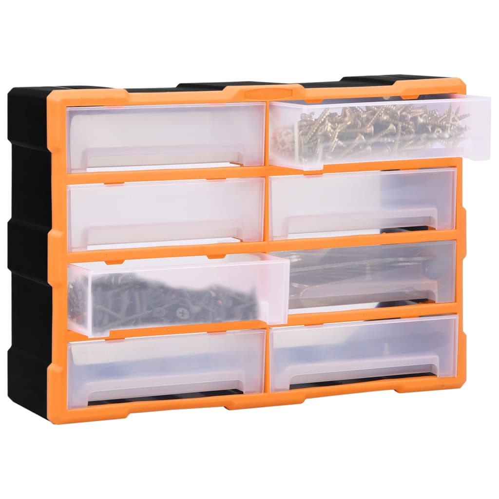 vidaXL Organiser met 8 grote lades 52x16x37 cm