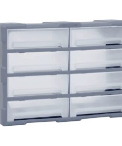 vidaXL Organiser met 8 grote lades 52x16x37 cm