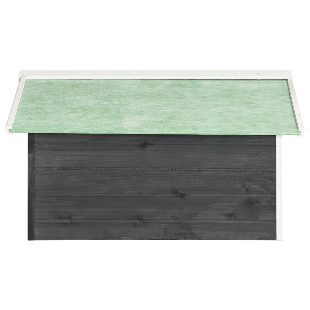 vidaXL Overkapping voor grasmaaier 72x87x50 cm vurenhout grijs en wit - Image 6