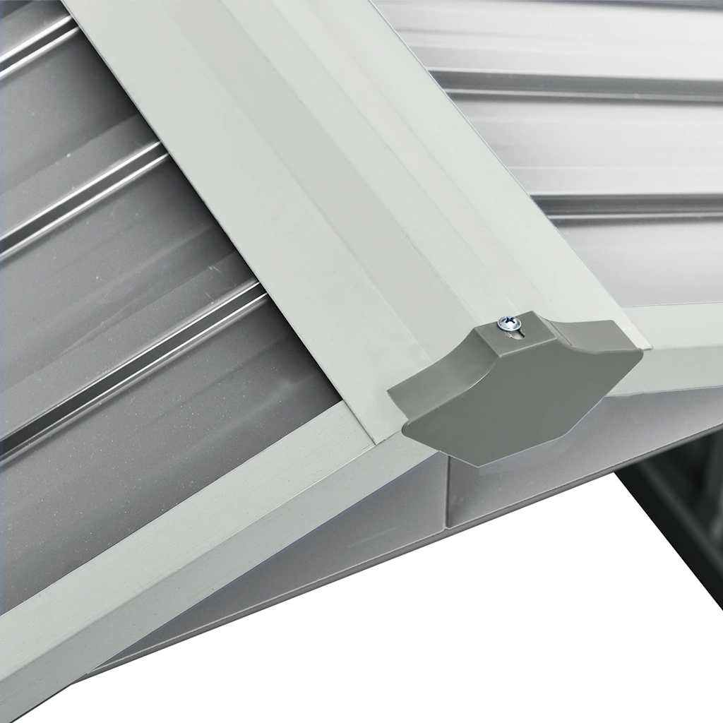 vidaXL Overkapping voor robotmaaier 92x97x63 cm staal grijs - Afbeelding 7